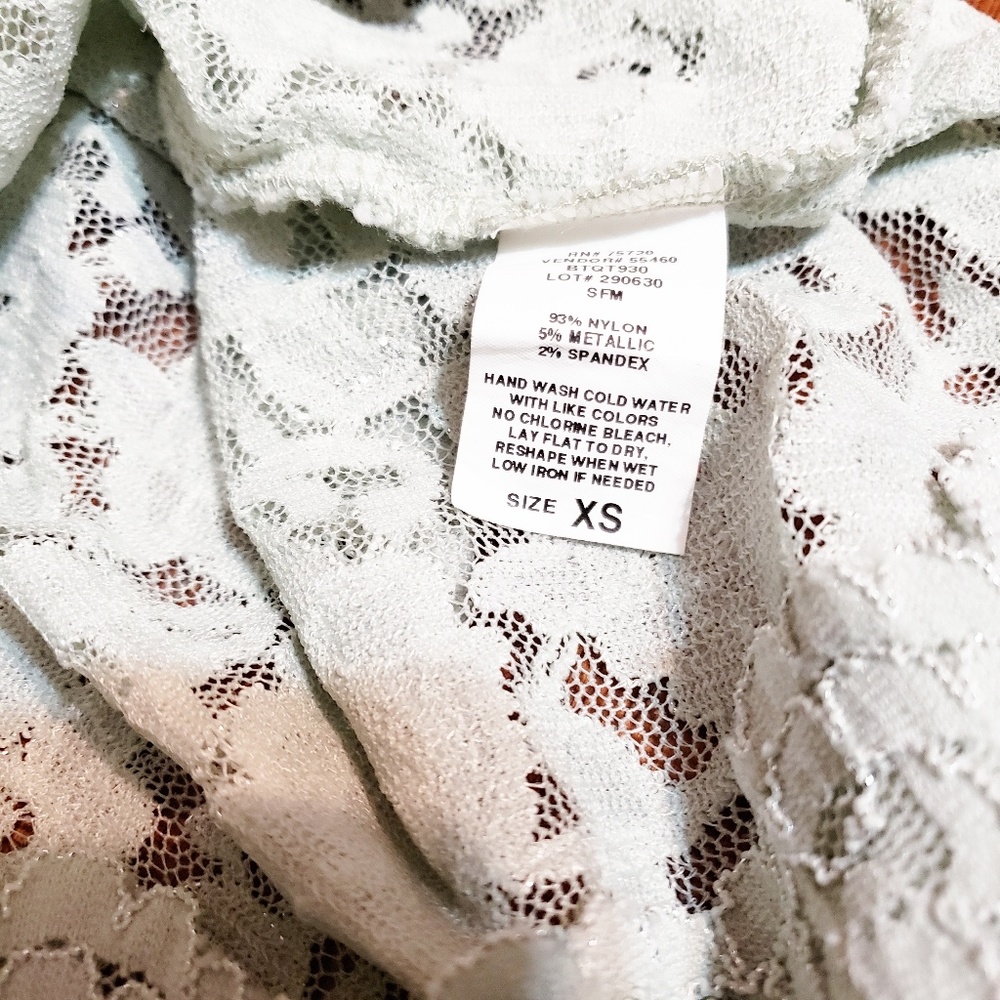 Mint Metallic Lace Cami/Tank *Sz XS* BKE Boutique - Picture 4 of 5